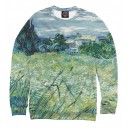 Ван Гог. Зеленое пшеничное поле с кипарисом